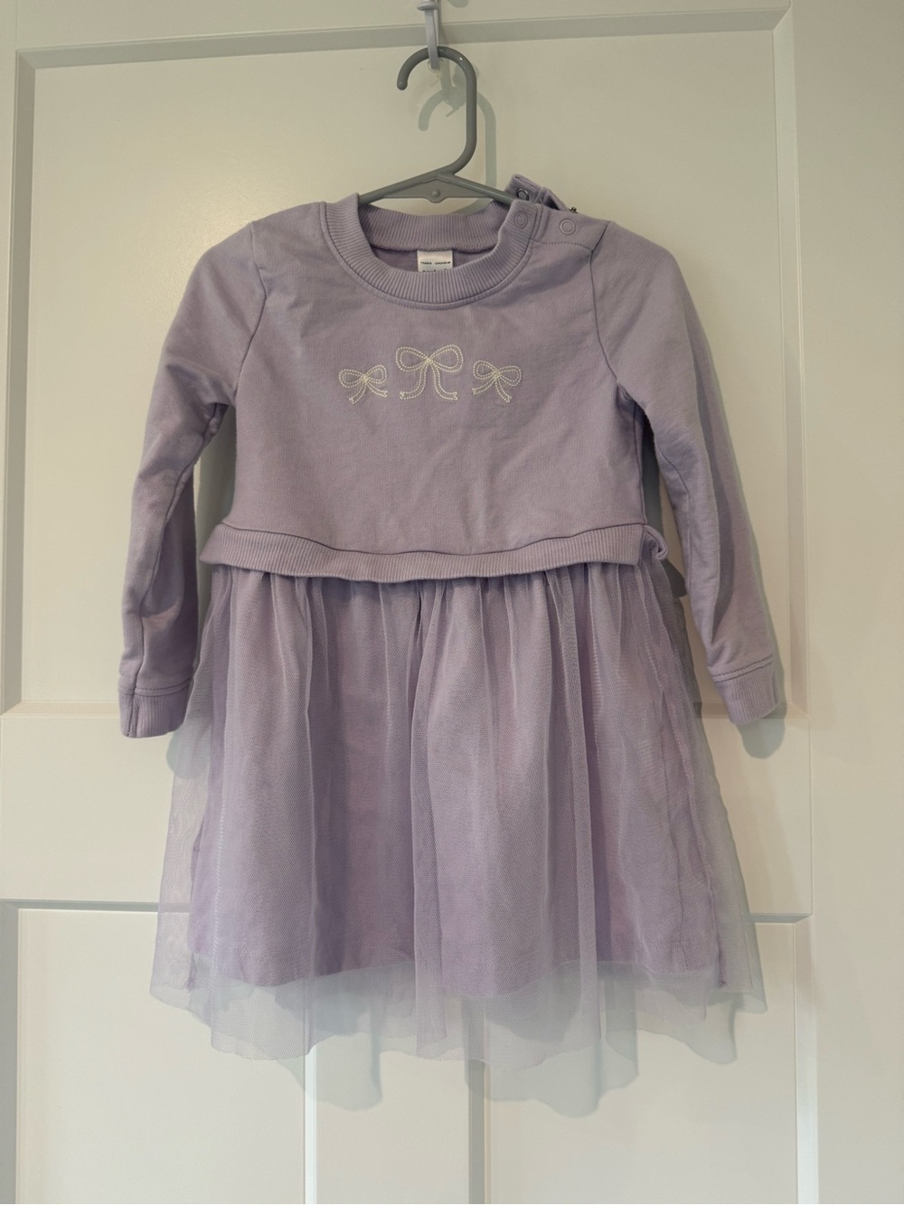 Lilac Tulle Layered Dress for Kids